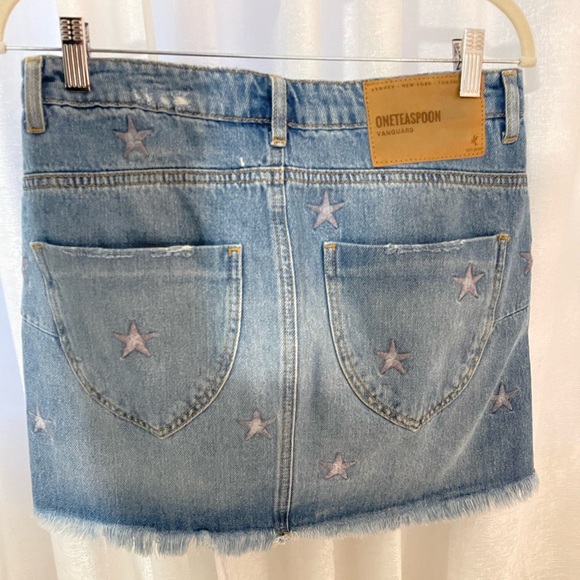 One teaspoon skirt denim with stars WORN ONCE - Picture 3 of 3